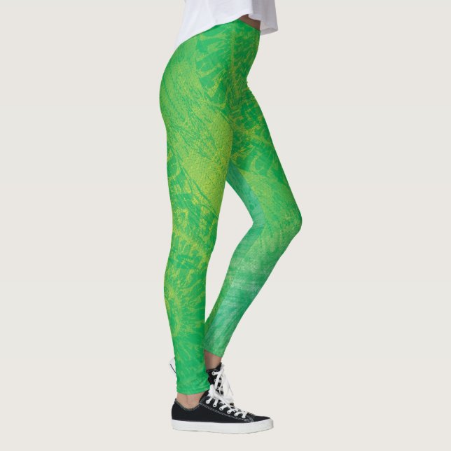 Leggings Acceptation | Médaillons de saumons jaunes bleus (Droite)