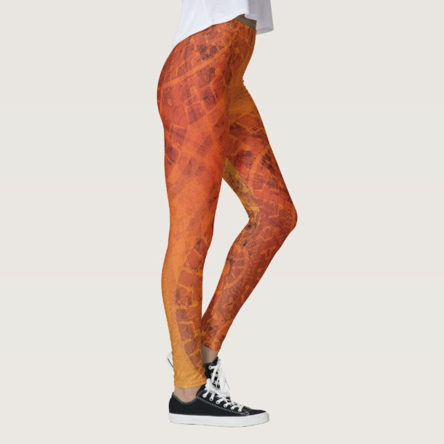 Leggings Acceptation | Médaillons de saumons rouges orange  (Droite)