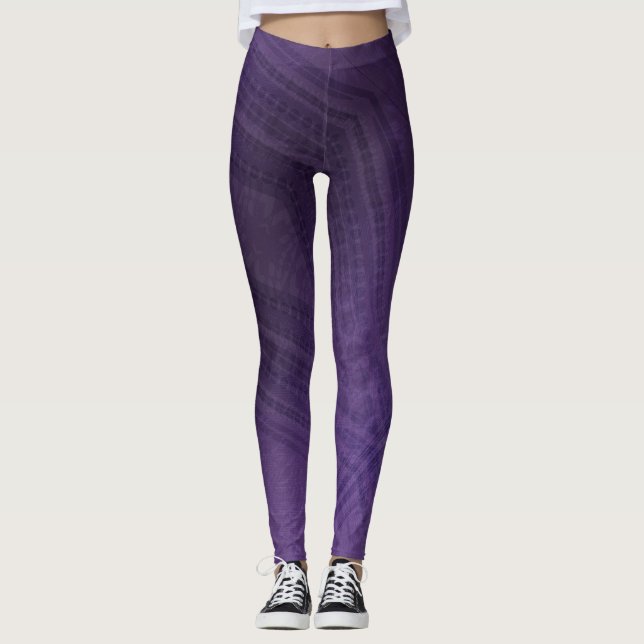 Leggings Acceptation | Motif Boho violet écectique (Devant)