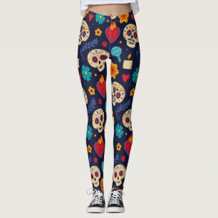 Leggings Adorables Jour de la mort Calavara Style Yoga