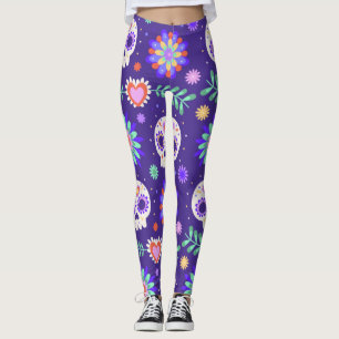 Leggings Adorables Jour de la mort Calavara Style Yoga