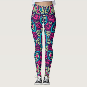 Leggings Adorables Style Bohème Rose Clair Et Vert