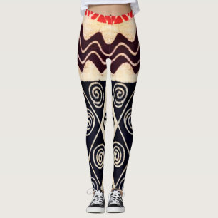 Leggings aériens afro-tribaux fous