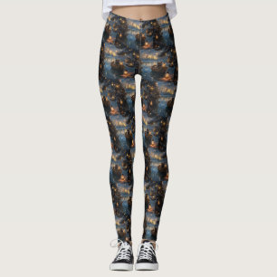 Leggings Affenpinscher Festive Christmas Voyage