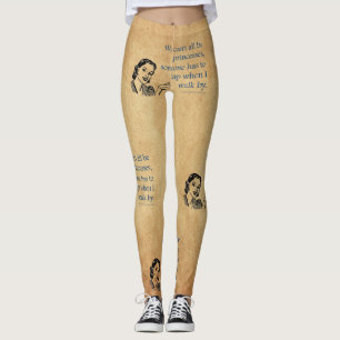 Leggings Affiche rétro vintage des princesses de SlipperyJo