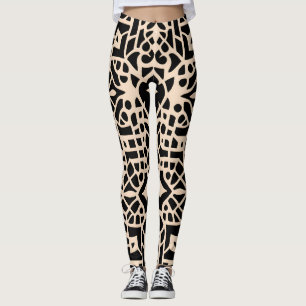 Leggings Afrique Maroc Motif géométrique beige