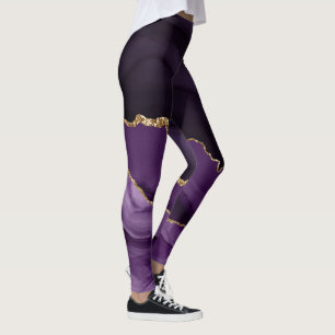 Leggings Agencement du violet et de l'or