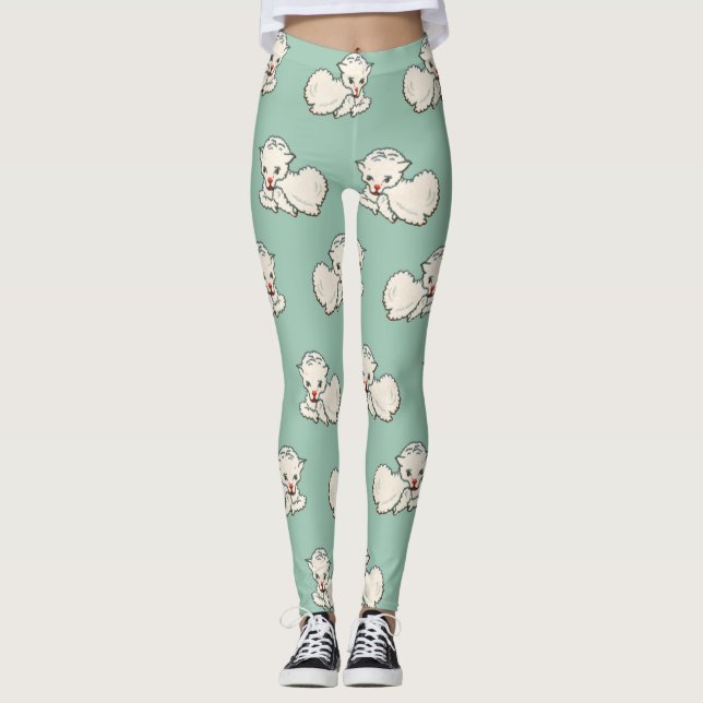 Leggings Agneau de Pâques, Bébé animal de ferme, Religion V (Devant)