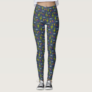 Leggings Aiens spatiaux et soucoupes volantes Sci-Fi Thème