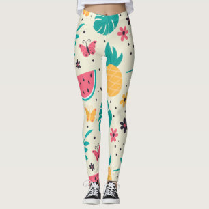 Leggings Aiguille de pastèque de fruits tropicaux motif