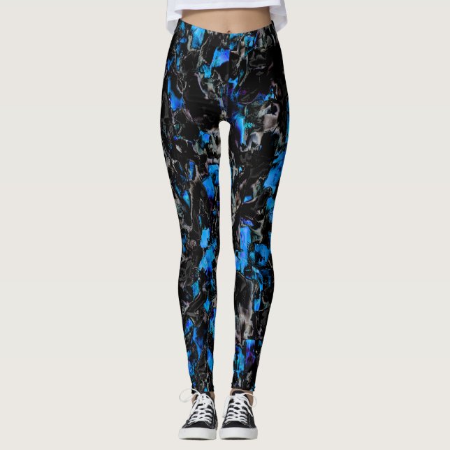 Leggings ailes de chauve-souris à l'aspect Abstrait sur tac (Devant)