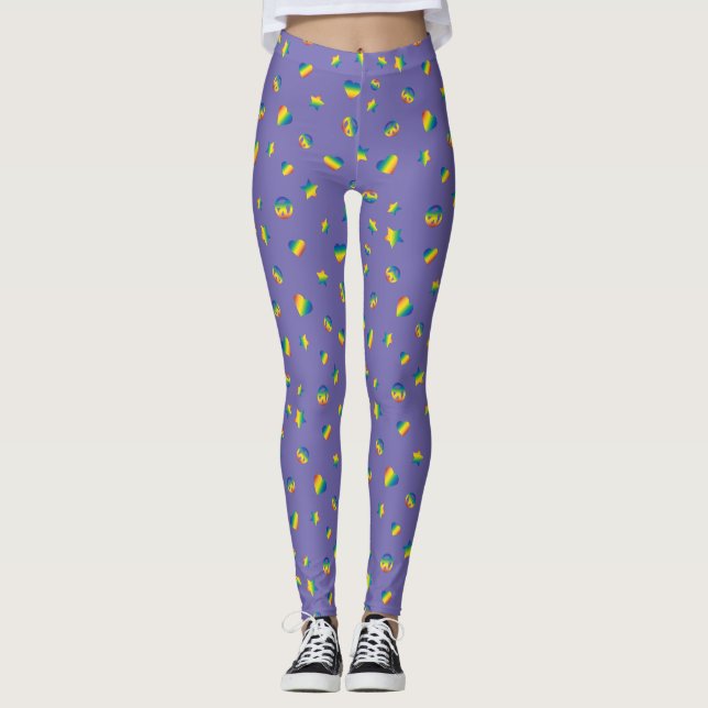 Leggings Aimer Peace Pride Arc-en-ciel (Devant)