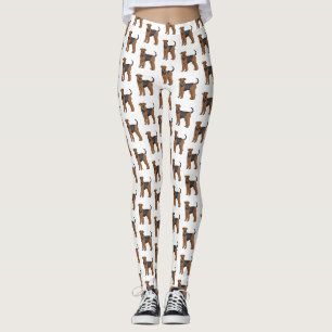 Leggings Airedale terrier dog cartoon