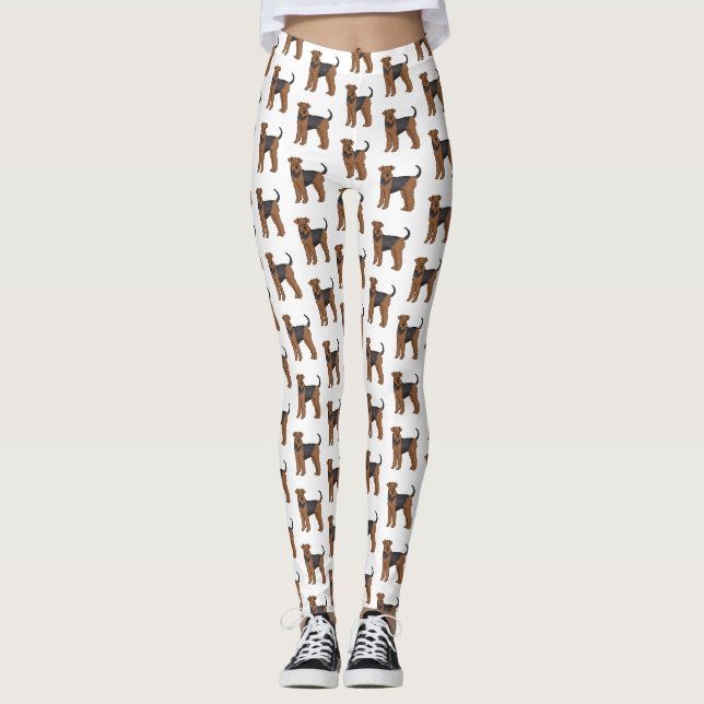 Leggings Airedale terrier dog cartoon (Devant)