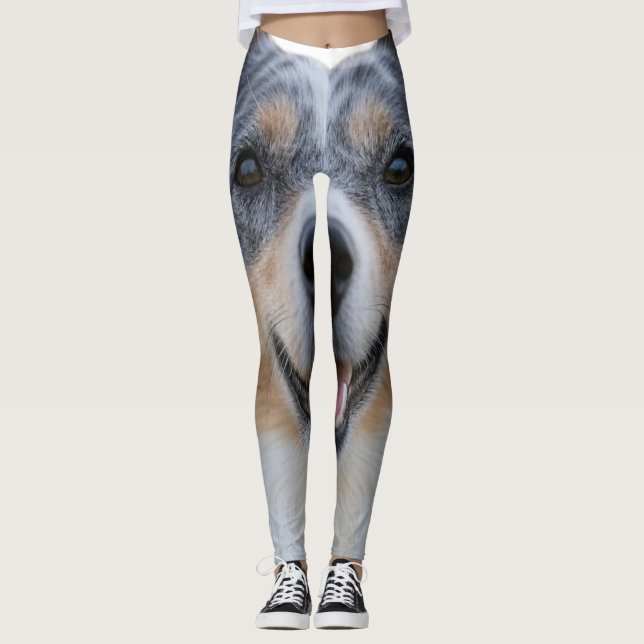 Leggings Ajouter une Personnaliser photo pour animaux domes (Devant)