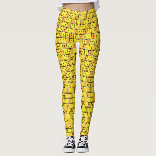 Leggings Ajuster les légendes des mots du tableau périodiqu (Devant)