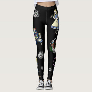 Leggings Alice chez le chat blanc de Cheshire de lapin du
