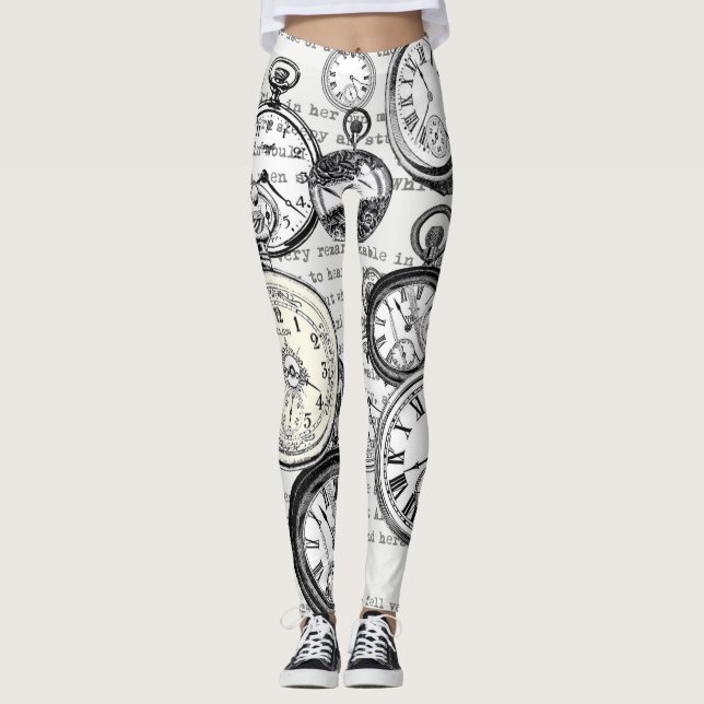Leggings Alice de lapin blanc au pays des merveilles (Devant)