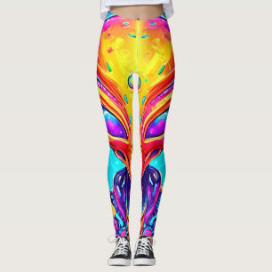 Leggings Alien de Cyborg galactique avec Neon Glow