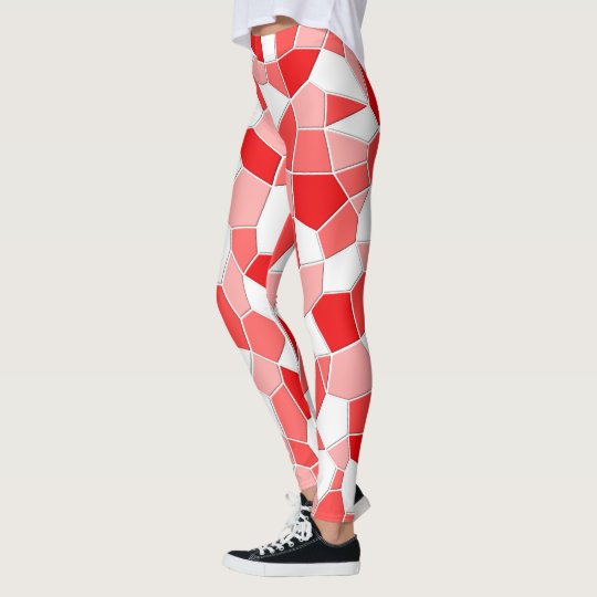 Leggings - All Over - Shades of Red Mosaic