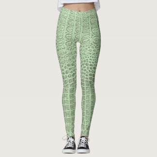 Leggings Alligator Vert Peau Imprimer Leggations & Pantalon