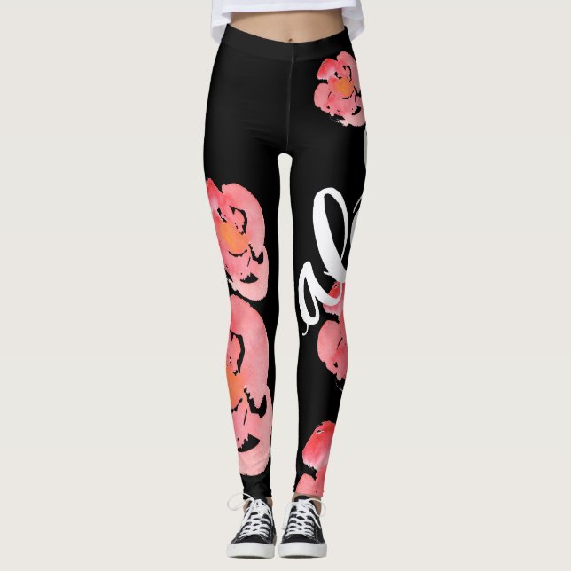 Leggings Aloha guêtres florales (Devant)