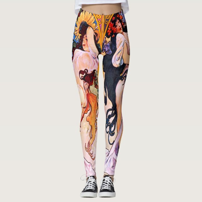 Leggings Alphonse Mucha - Quatre Saisons (Devant)