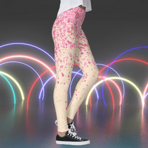 Leggings Amandes rétro et épingles rouges Imprimer