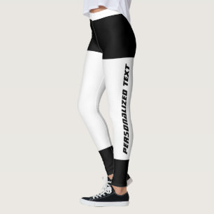 Leggings Amante de chat noir blanc Vêtements de sport perso