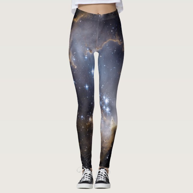 Leggings amas d'étoiles galaxie espace univers (Devant)