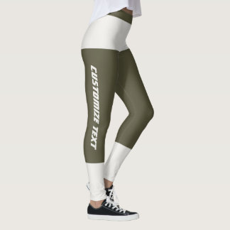 Leggings Amateur de chat personnalisé chaud neutre olive fo