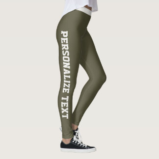 Leggings Amateur de chat personnalisé Dark Olive chaud neut