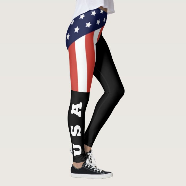 Leggings américains cool | Leggings du drapeau amé (Droite)