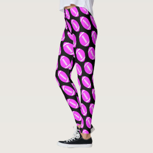 Leggings américains de football féminin rose et no