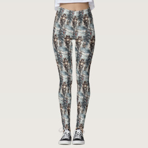 Leggings American Akita Dog équitation moto Noël