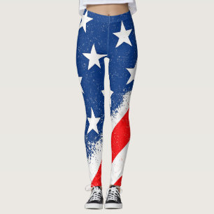 Leggings American Flag Shirt USA Patriotique Star Stripes