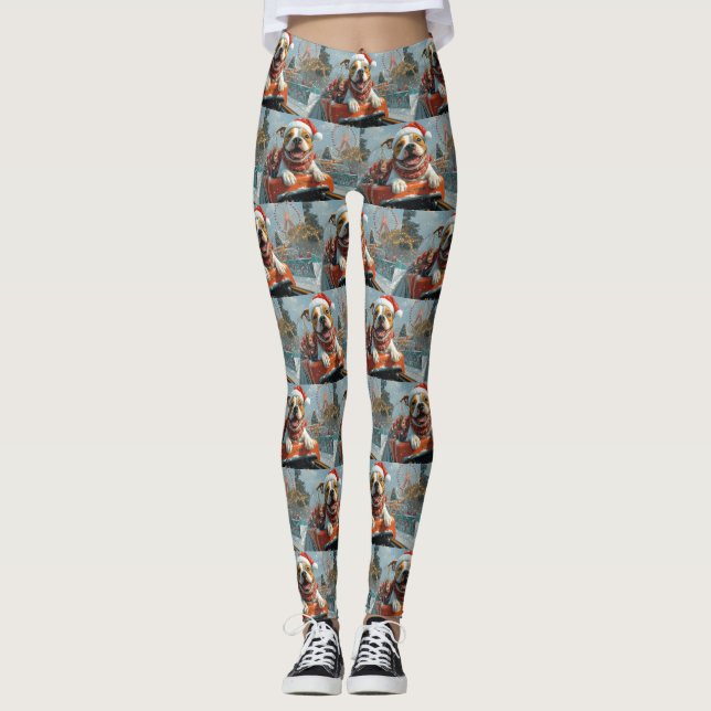 Leggings American Staffordshire Chien Noël (Devant)
