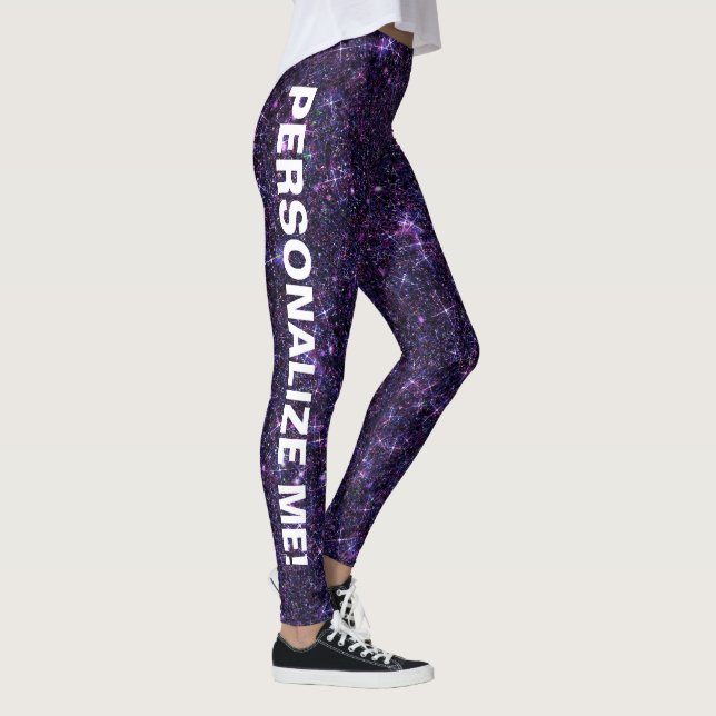 Leggings Améthyste Encantation Purple Bleu TEXTE PERSONNALI (Droite)