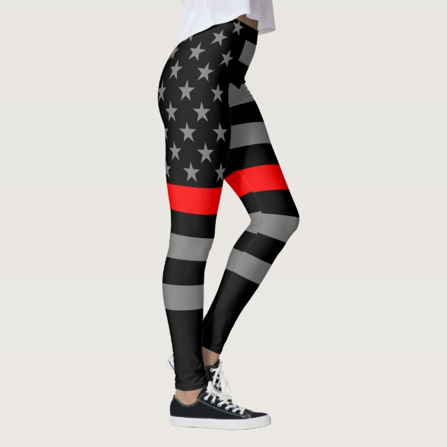 Leggings Amincissez la ligne rouge mode graphique de (Droite)