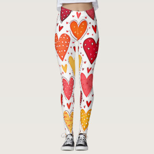 Leggings Amour Coloré Design Motif