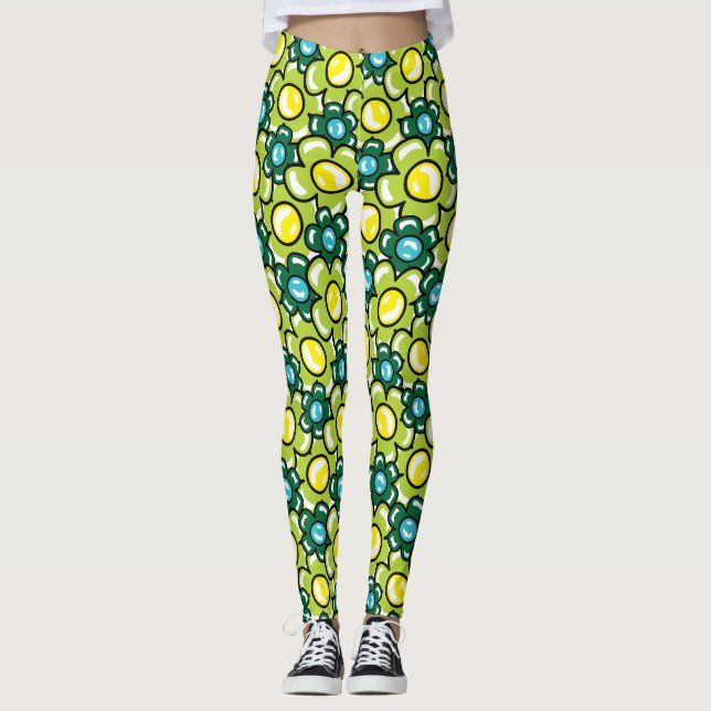 Leggings Amour et fleurs (Devant)