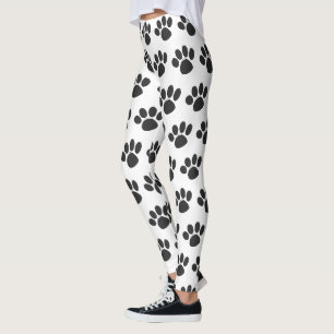 Leggings Amoureux d'animaux à empreinte de patte mignonne A
