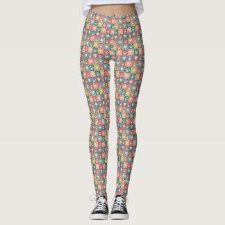 Leggings Amoureux de les chiens Empreintes de pattes et coe