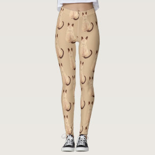 Leggings Amoureux des chats siamois Kitty de Sasha semblant
