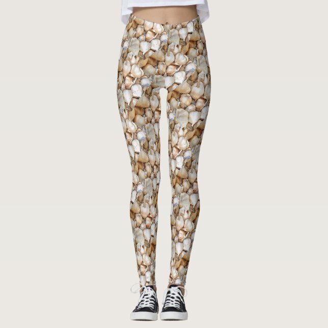 Leggings Ampoules d'ail Artiste Noir Outline Art (Devant)