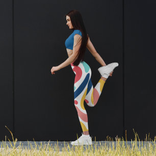 Leggings Amusant coloré abstrait élégant amusant