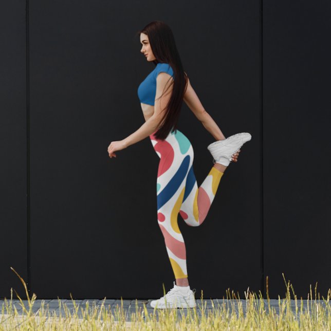 Leggings Amusant coloré abstrait élégant amusant (Créateur téléchargé)
