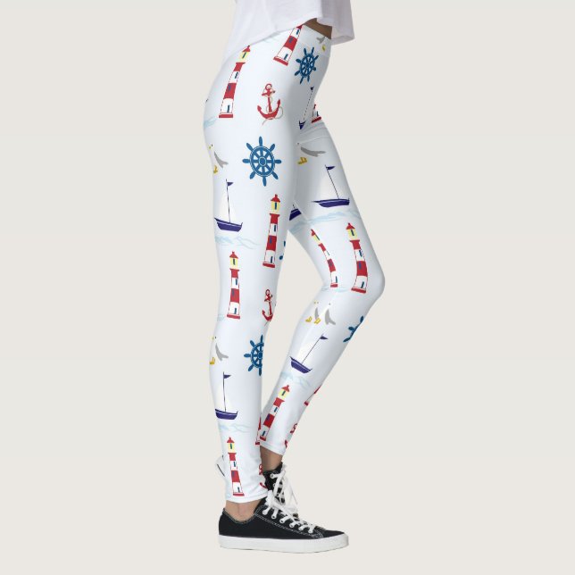 Leggings Amusant et simple nautique (Droite)
