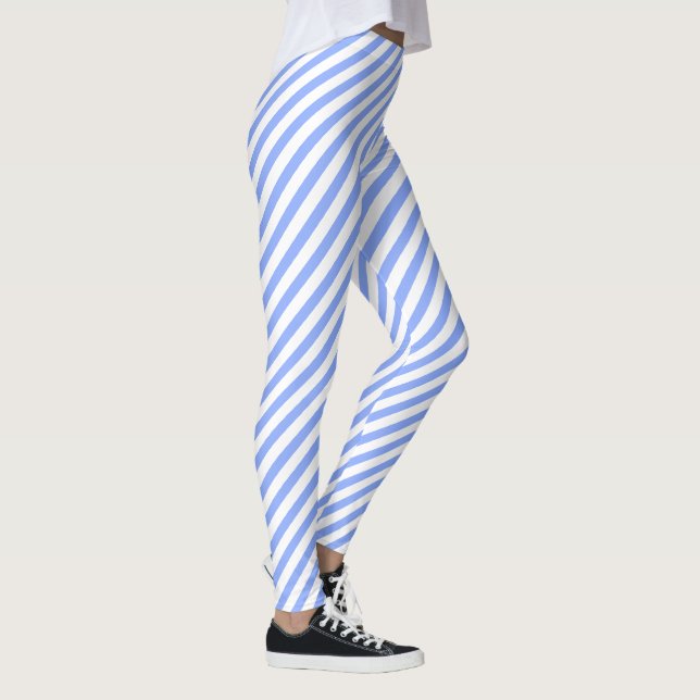 Leggings Amusant Violet Diagonale rayé (Droite)