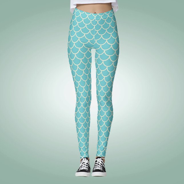 Leggings Amusants Artsy Halloween Costume Sirène Motif (Créateur téléchargé)